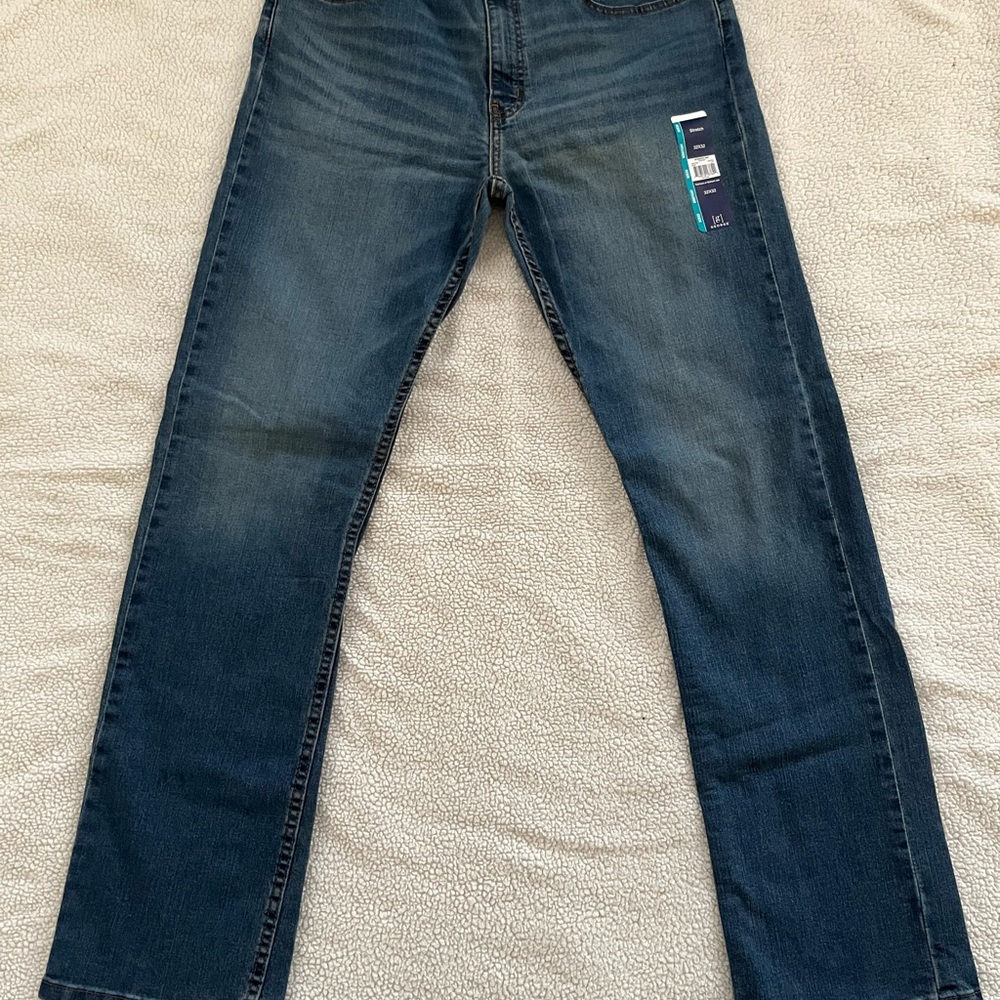 NWT George Men's Dark Blue Slim Straight Jeans, Size 32x32